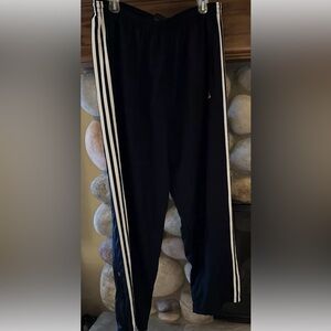Adidas Black & White 3 Stripe Vtg Track Pants Mens Sz XL